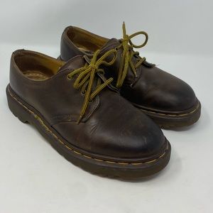 Dr. Martens Vintage Brown Leather Lace Up Oxford Shoes Chunky Y2K Size 7